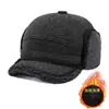 Gorra estilo Lei Feng para hombre, gorro de algodón de invierno para mediana edad y ancianos, gorro para ciclismo con protección para los oídos para exteriores, gorro de esquí a prueba de frío con forro polar, gorro cálido al por mayor