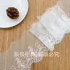 Renda de malha com bordado original, design de laço e flor de lírio, acessórios Lolita de seda de leite, acabamento em renda
