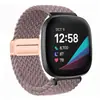 Adecuado para correa Fitbit Versa 4, Sense bucle tejido de nailon con cierre magnético de metal Versa 2