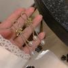 Brincos Femininos Retro Franceses com Zircônia e Pérola Design de Nicho Elegante Luxo Leve Versátil Estilo Celebridade da Internet