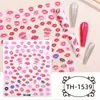 Zhengxiang Nuevo Internet Rojo INS Día de San Valentín Amor Pegatina 3D para Uñas Bronceado DIY Arte de Uñas amor Pegatina de Uñas con Huella de Labios