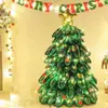 Balão de árvore de Natal de tamanho grande pilha inflável coluna tridimensional Loja de árvore de Natal Balão de decoração de atmosfera de Natal