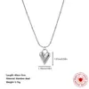 Colar Coração de Aço Titânio Yunyao de Luxo Leve para Mulheres, Corrente de Clavícula Estilo Trendy Minimalista Cool Estilo Ins, Design de Nicho