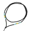 Xiaomi Cuentas Collar Largo Cordón Tejido a Mano Lanyard Cuentas Esmeriladas Obsidiana Imitación Cadena de Suéter Cordón Colgante