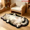 Alfombra de suelo de felpa sintética con forma irregular de dibujos animados lindos para baño del hogar, alfombrilla de pie absorbente de agua, decoración de dormitorio, alfombra resistente al desgaste
