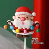 Decoración Pastel Navideño 2025 Moño Campana Enchufe Árbol de Navidad de los Deseos Estrella de Cinco Puntas Vela Decoración para Hornear