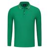 Polo de manga larga de algodón puro, ropa de trabajo para primavera y otoño, camiseta con solapa, ropa de trabajo, campaña publicitaria, camisa con impresión de logotipo personalizado.