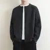 Cárdigan suéter con cuello para hombre, nuevo estilo otoño e invierno, estilo old money, moderno, casual, holgado, chaqueta de punto versátil para hombre