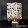 Portavelas Forma de Rama de Ardilla Copo de Nieve Ciervo Sika Luz Giratoria Vela Artesanía de Metal Regalo