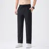Ropa de Hombre Fengshe / Verano 2026 Nuevos Pantalones Casuales Rectos Sueltos para Hombre con Cordón, Pantalones Largos Elásticos, Pantalones de Secado Rápido