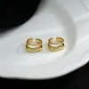 Clip para Oreja Doble Capa en Forma de U para Mujeres Sin Perforar, Diseño Sencillo y Elegante de Nicho con un Toque de Lujo, Estilo Minimalista, Ear Cuff de Moda