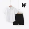 Camisa de una pieza para niño con cuello de manga corta, camiseta de botones, top de verano para niños mayores, ropa infantil