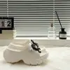 Super Fogo Solado Grosso Baotou Meias Sapatilhas Femininas Primavera Outwear High-end 2025 Novo Estilo Europeu Elegantes Slip-on Sapatos Preguiçosos