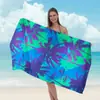 Toalha de Praia Estampada Transfronteiriça, Xale de Praia de Microfibra para Adultos, Toalha de Banho Absorvente de Água de Secagem Rápida, Toalha para Esportes Aquáticos