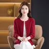 Nuevos tops de primavera para madres, suéteres, nuevas prendas de punto casuales de moda de otoño e invierno para mediana edad y personas mayores, chaquetas versátiles
