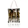 Bolsa Tote de Lona, Bolsa de Compras de Lona, Bolsa Tote de Lona da Moda para Homens e Mulheres, Bolsa Tote para Estudo