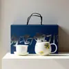 Taza de Té de Oficina Dinastías Tang y Song, Taza de Té Cerámica con Flores de Osmanthus para Uso Doméstico, Taza con Separador de Té y Agua con Recipiente Interior, Taza Personal