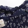 Vestido de verano nuevo con encaje azul marino y flores, estilo retro, estilo francés, para chica sexy, venta al por mayor