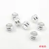 Cuentas de barril de doble capa con orificio grande chapadas en cobre de alta retención de color, cuentas espaciadoras, accesorios para joyería hecha a mano DIY, cuentas para tejer pulseras y collares