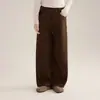 Pantalones Rectos de Pierna Ancha con Cintura Elástica y Línea Lateral para Niñas 2026 Otoño Nuevo Cintura Alta Color Sólido Versátil Pantalones de Pierna Ancha de Cintura Alta Modernos
