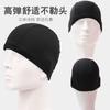 Gorro de natación de nailon directo de fábrica de alta elasticidad para adultos y niños, color sólido, embalaje independiente de cartón, venta al por mayor de gorros de natación