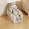 Caja de almacenamiento para libros con ruedas, perfecta para dormitorios estudiantiles, se puede colocar debajo del escritorio para guardar mochilas, un organizador móvil y práctico