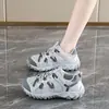 Sapatos esportivos femininos de moda retrô, novos sapatos de pai versáteis e respiráveis para outono, com sola grossa, sapatos casuais femininos para caminhada ao ar livre