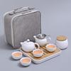 Nuevo Producto Juego de Té Kung Fu Japonés Juego Pequeño para el Hogar Bandeja de Té Seco Simple Habitación de Hotel B&B Juego de Té de Cerámica