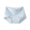Roupa Íntima de Algodão Puro de Ângulo Plano para Mulheres, Antibacteriana, Fundo 100% Algodão, Novo Boxer Feminino Sem Costura que Modela o Quadril