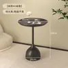 Estante pequeño de lujo retro negro para dormitorio, sustituto de mesa auxiliar para sala de estar, mesa de noche de hierro forjado, estilo americano