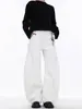 Fabricante Original Moda Harajuku Moderno Patchwork Plisado Hebilla Ajustable Scimitar Jeans Elegante Estilo Japonés Popular