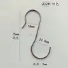 Gancho de display de barra suspensa de plástico PP para supermercado gancho de 1,9 mm gancho de barra suspensa de 2 mm gancho de metal de 2,5 mm gancho S ponto