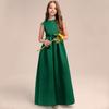 Vestido de Princesa de Satén para Niñas Estilo Nuevo 2025 Disfraz de Actuación para Niños Pequeños Vestido de Anfitriona de Actuación