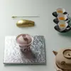 Gaiwan de Ino Kiyomatsu con lirios pintados a mano en rosa, juego de té kung fu creativo con juntas de bambú, cuenco de té de alta gama