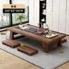 Mesa de Chá Tatami em Madeira Maciça, Mesa Kang, Mesa Baixa de Jantar para Casa Rural, Mesa de Chá Zen Japonesa, Mesa Kang, Mesa Pequena, Mesa de Centro