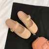 Verano Perezoso~ Mocasines Planos de Cuero Suaves y Lindos con Correa Ancha y Punta Redonda para Mujer