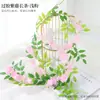 Flores Falsas de Glicina Flores Violetas de Techo Enredaderas de Flores Decoración de Boda Interior Enredaderas Tiras de Flores de Plástico Plantas Enredaderas