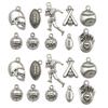 50 Serie Deportiva Aleación Accesorios de Joyería DIY Collar Pulsera Colgante Ropa Baloncesto Animación Colgante Pequeño