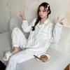 Primavera 2025 Novo Algodão Nuvem de Alta Qualidade Pijama para Usar por Cima Roupa Feminina Manga Longa Confortável Explosões Transfronteiriças Casa