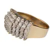 Anillo de Lujo Ligero Totalmente Incrustado de Diamantes para Mujer, Anillo de Dedo Índice Moderno y Versátil con un Toque de Alta Gama