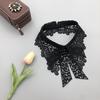 Lihongyuan Otoño e Invierno Nuevo Cola de Fénix Bordado Hidrosoluble Más Lazo Cuello Falso Retro de Gama Alta para Mujer