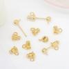 Tapones para los oídos chapados en cobre con oro real de 18 quilates colgante bala chapado en oro de 14 quilates productos semiacabados tapones para los oídos aretes accesorios diy