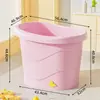 Cubo de Baño de Plástico para Niños para Baño, Tina de Baño para Bebé, Cubo de Baño Engrosado para Bebé, Tina de Baño Grande para que los Niños se Sienten