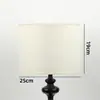 Lámpara de Mesa, Lámpara de Pie, Lámpara Colgante, Pantalla de Lámpara de Pared, Pantalla Cónica de Tela, Mesita de Noche de Dormitorio, Tela de Lino Simple y Acogedora