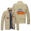 Chaqueta fina y elegante para hombre, de primavera y otoño, estilo deportivo, informal, con cuello vertical y cremallera, ideal para motociclismo.
