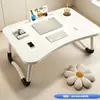 Mesa Plegable Pequeña para Cama, Mesa Pequeña para Estudiantes, Mesa Plegable Portátil para Estudio, Escritorio de Computadora, Venta al por Mayor de Comercio Exterior