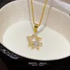 Collar de Acero de Titanio con Circonita de Estrella de Cinco Puntas, No se Desvanece, para Mujer, Fresco y de Alta Gama, Cadena para Clavícula Versátil y Sencilla, Cadena de Cuello de Moda
