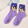 Calcetines de media caña de dibujos animados para mujer pareja combinan con todo dibujos animados japoneses de las Cuatro Estaciones Hello kitten celebridad de internet coolomi calcetines