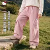 Calças largas casuais de outono para meninas, novo estilo 2026, calças cargo da moda para esportes ao ar livre para crianças mais velhas