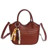 Bolso de Mano con Patrón Tejido Popular Retro para Mujer 2025 Principios de Otoño Diseño de Nicho Versátil Bolso de Hombro Cruzado de Gama Alta